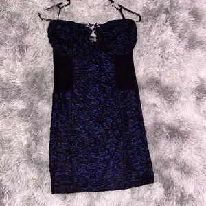 Joyce Leslie Black & Royal Blue Strapless MiniDress